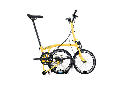 Skladací bicykel Brompton C Line 12Speed, Bumblebee Yellow/Bumblebee Yellow