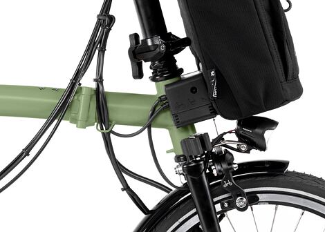 Skladací elektrobicykel Brompton Electric C Line, Matcha Green