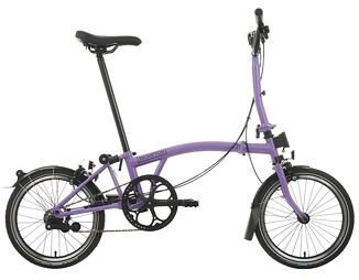 Skladací bicykel Brompton C Line Black Edition, Pop Lilac