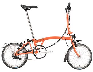 Skladací bicykel Brompton C Line, Fire Coral