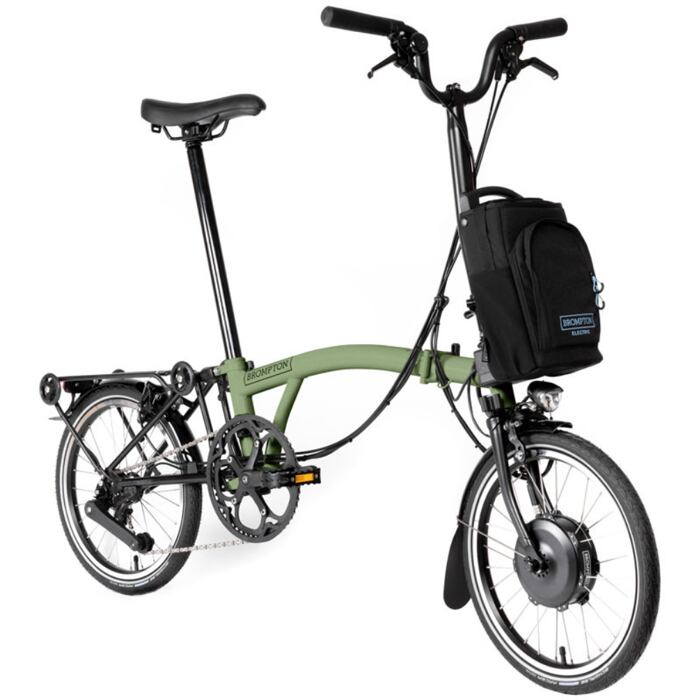 Skladací elektrobicykel Brompton Electric C Line, Matcha Green