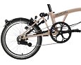 Skladací bicykel Brompton C Line Black Edition, Sand Dune